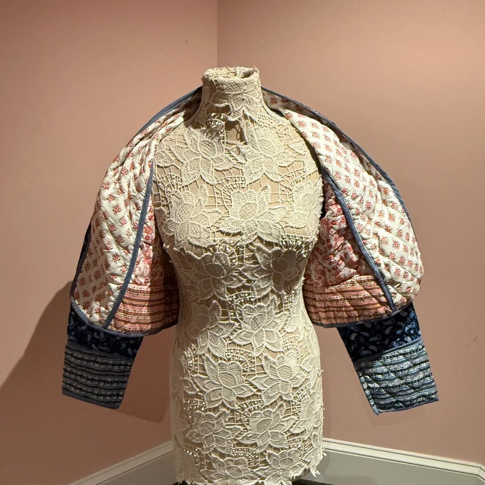 Vintage reversible, quilted double pattern jacket